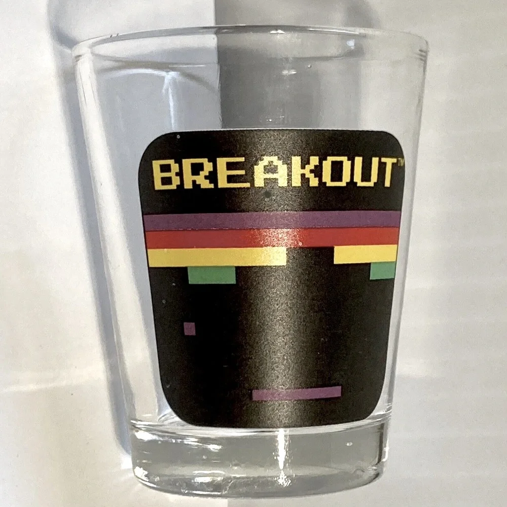 ATARI 2009 Collectible Shot Glasses Missile Command & Breakout Retro Game Merch